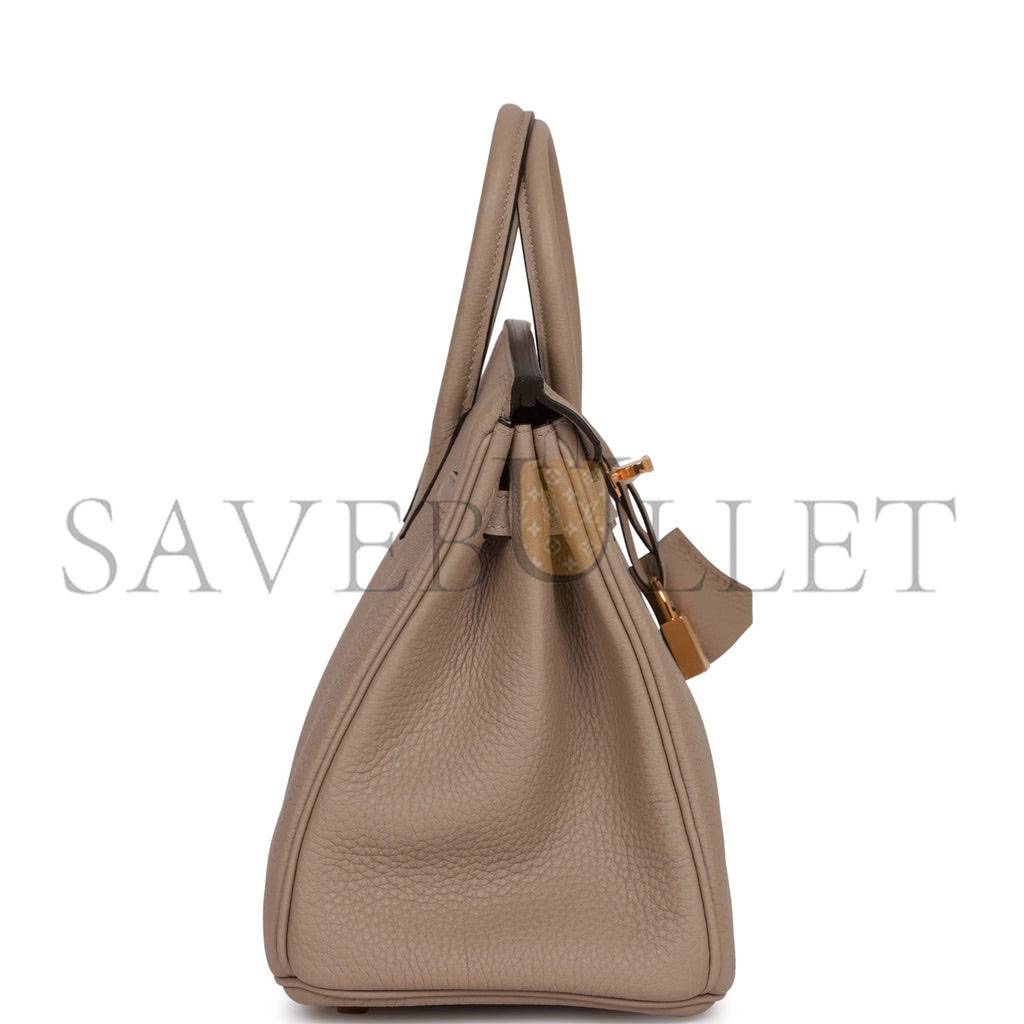 H**mes birkin 25 gris tourterelle togo gold hardware handmade (25cm)