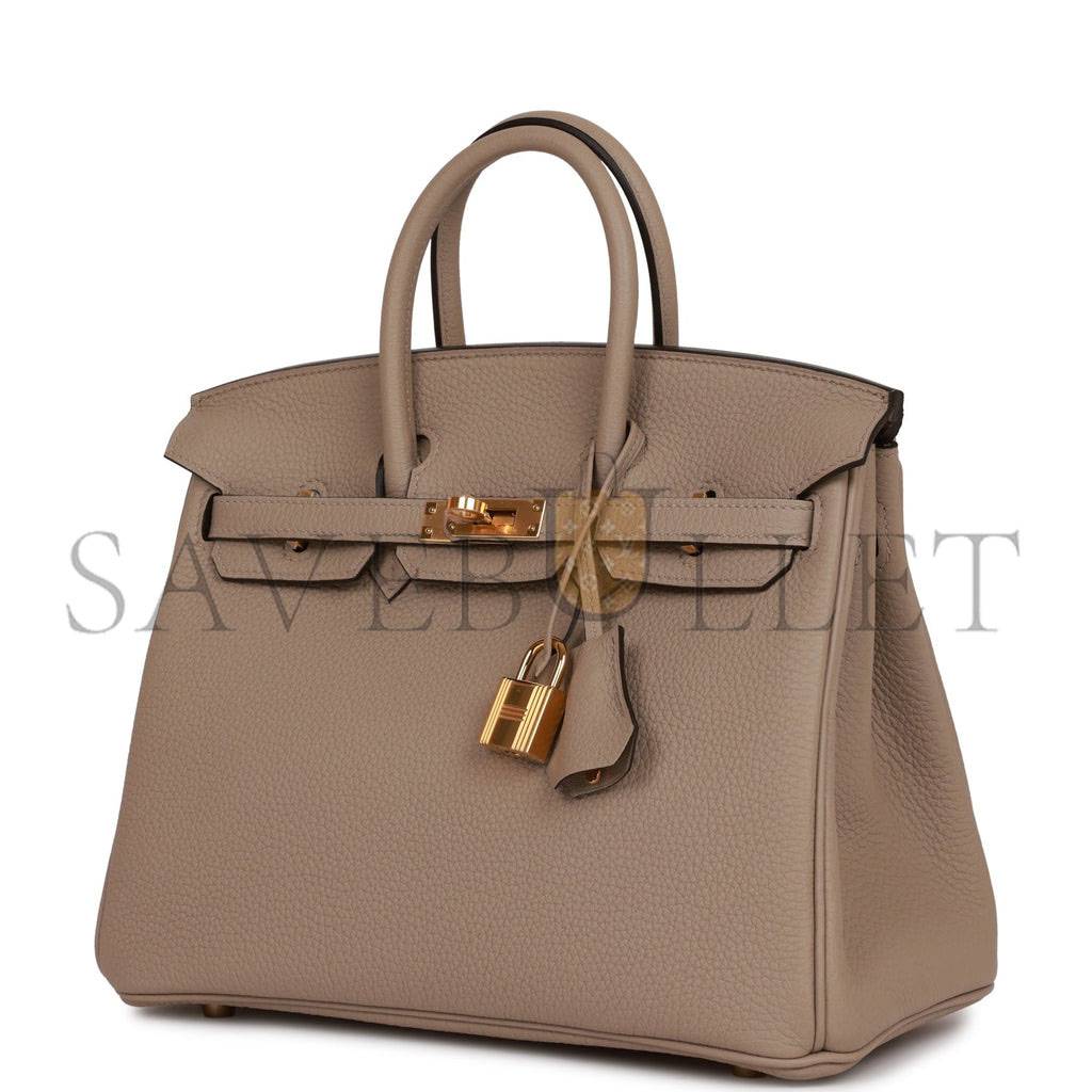 H**mes birkin 25 gris tourterelle togo gold hardware handmade (25cm)