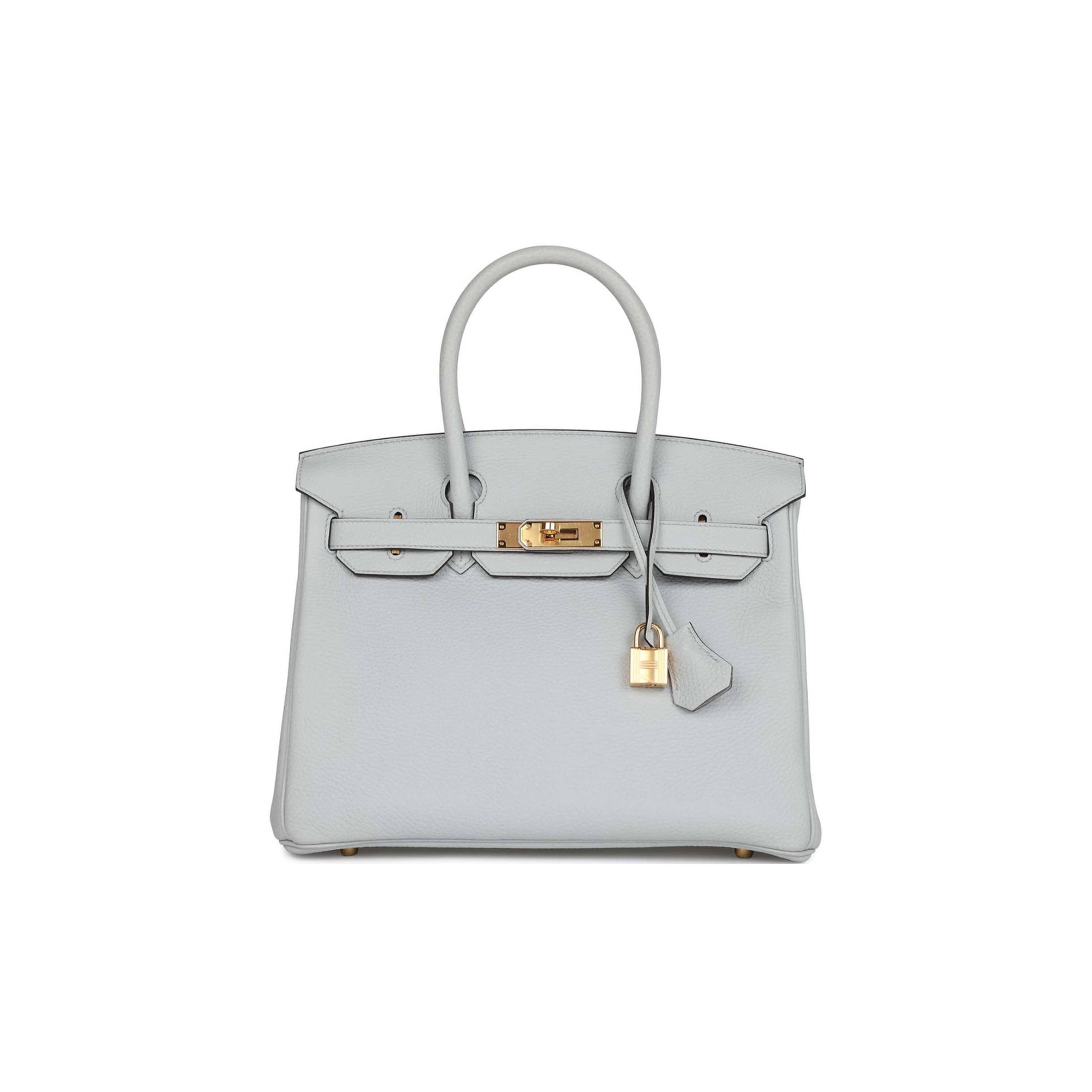 H**mes birkin 30 bleu pale clemence gold hardware (30cm)