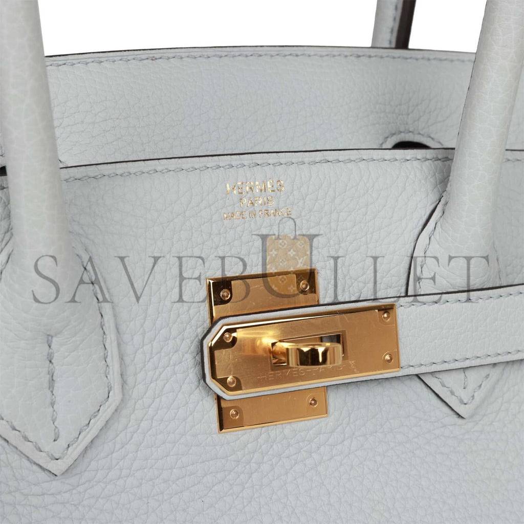 H**mes birkin 30 bleu pale clemence gold hardware (30cm)