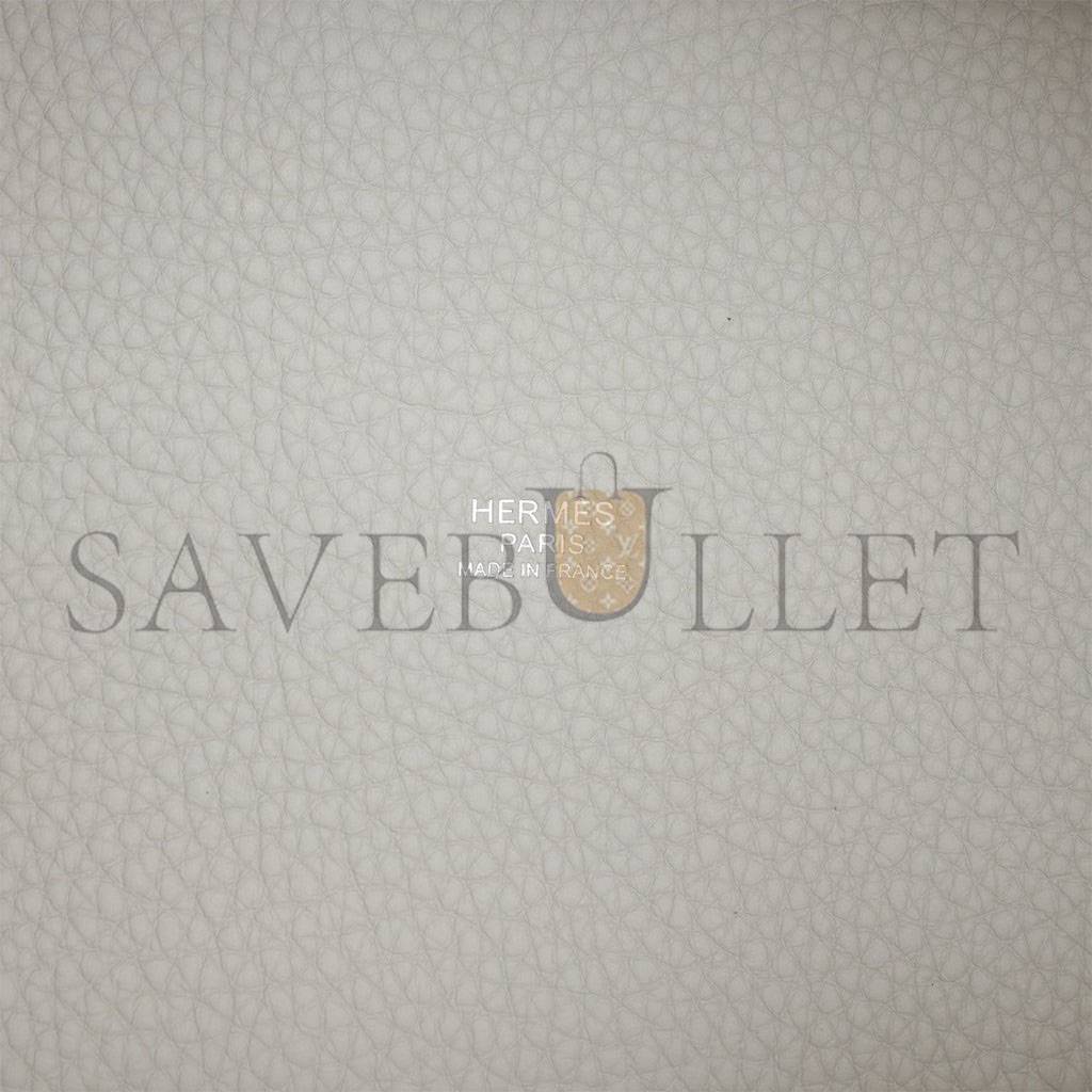 H**mes picotin lock 18 gris perle clemence palladium hardware (18*13*18cm)