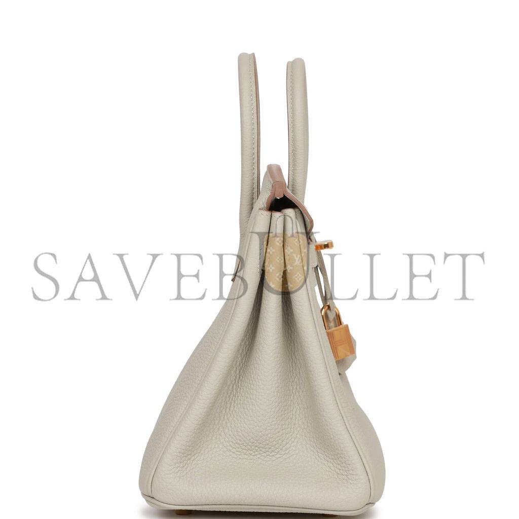 H**mes birkin 25 gris perle togo gold hardware handmade (25*19*12cm)