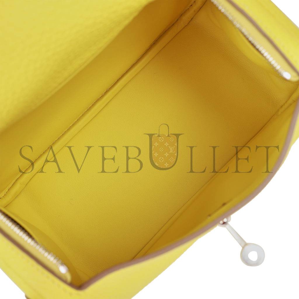 H**mes mini lindy lime clemence palladium hardware (19*12.5*9)