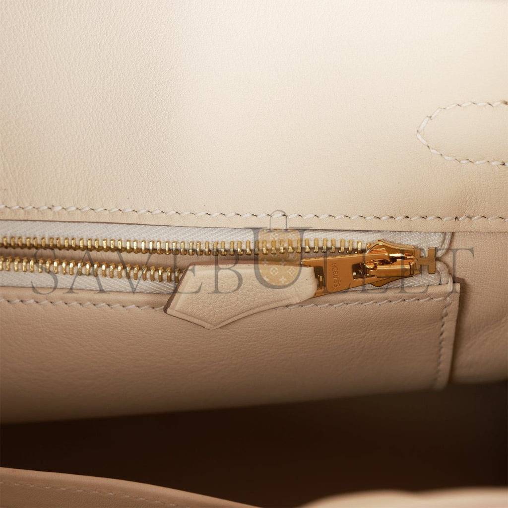 H**mes birkin 25 craie swift gold hardware handmade (25cm)