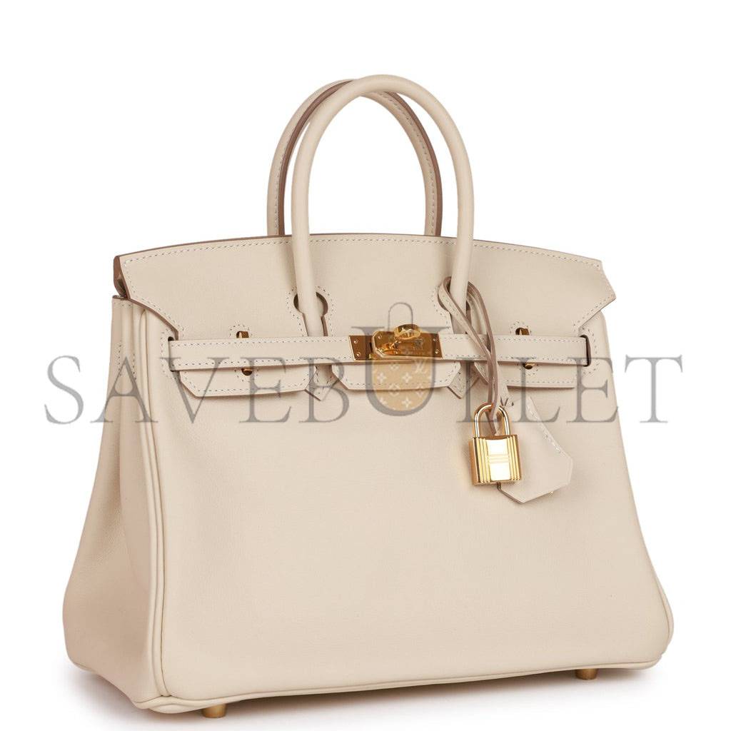 H**mes birkin 25 craie swift gold hardware handmade (25cm)