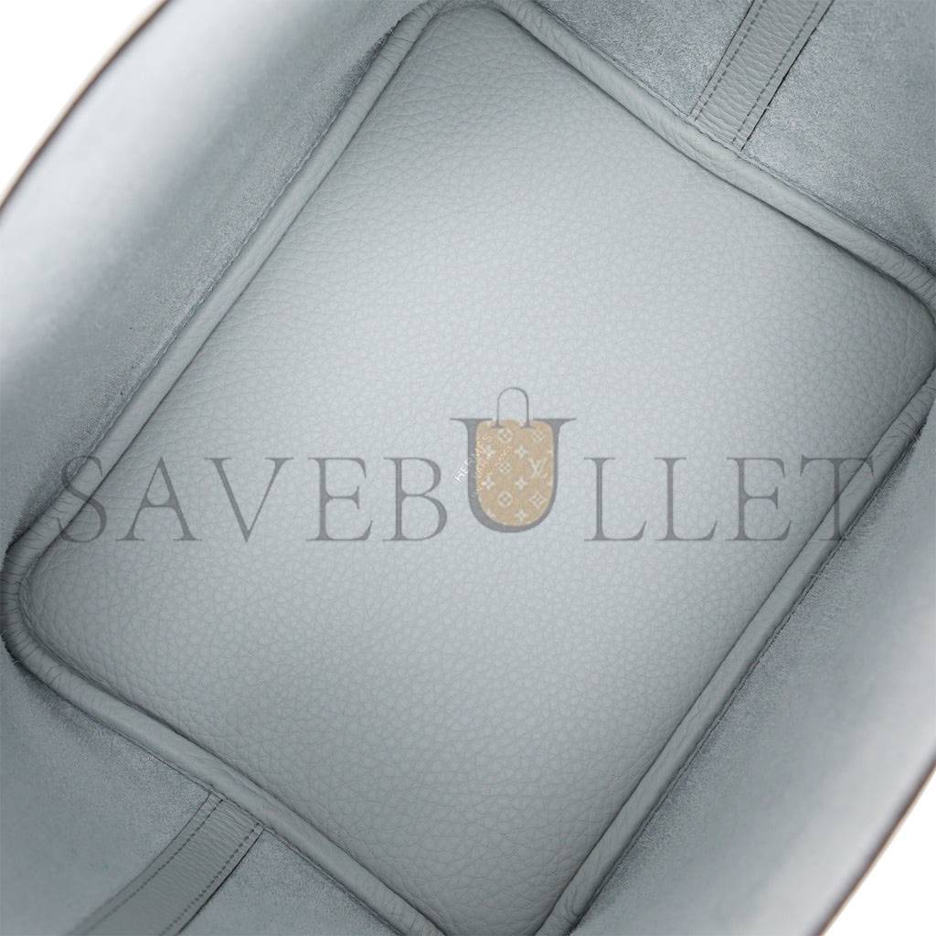 H**mes picotin lock 22 bleu pale clemence palladium hardware (22*21*18cm)