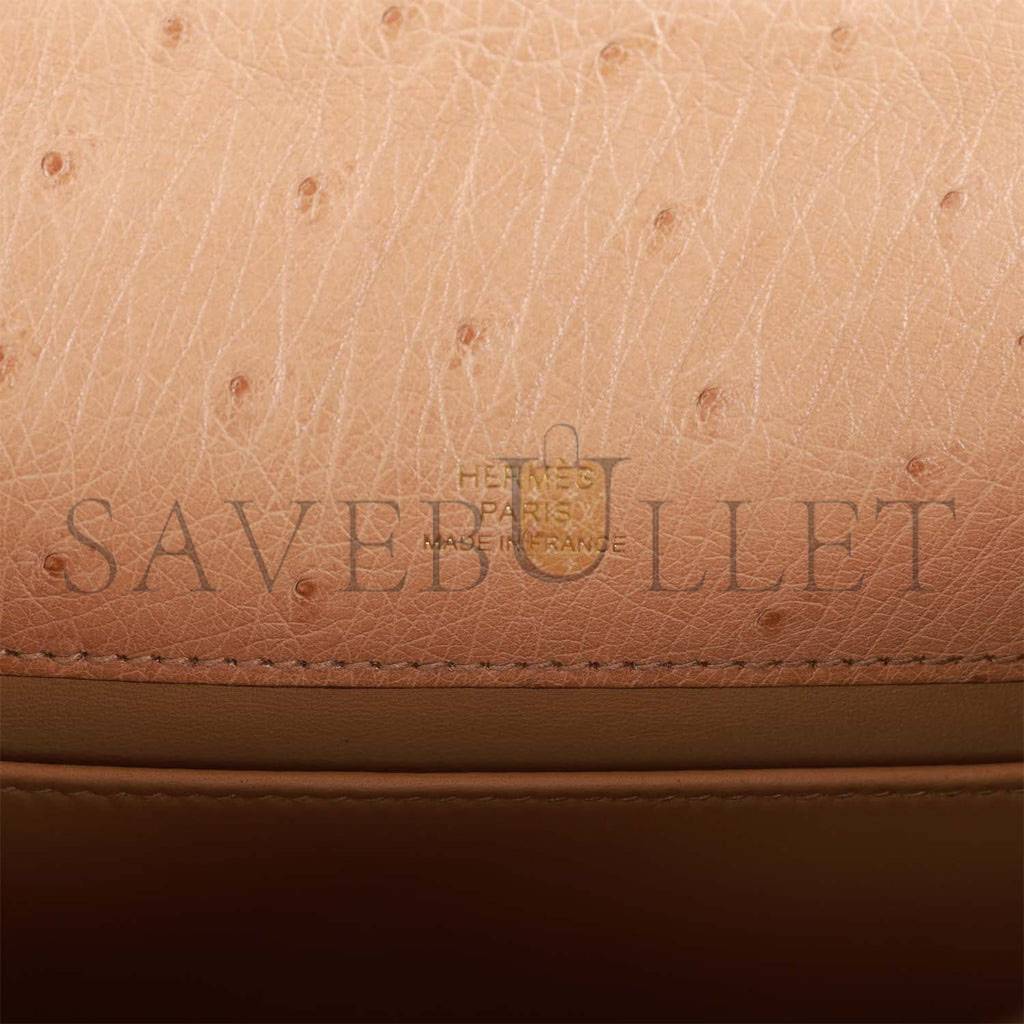 H**mes kelly pochette chai ostrich gold hardware (22*12*13cm)