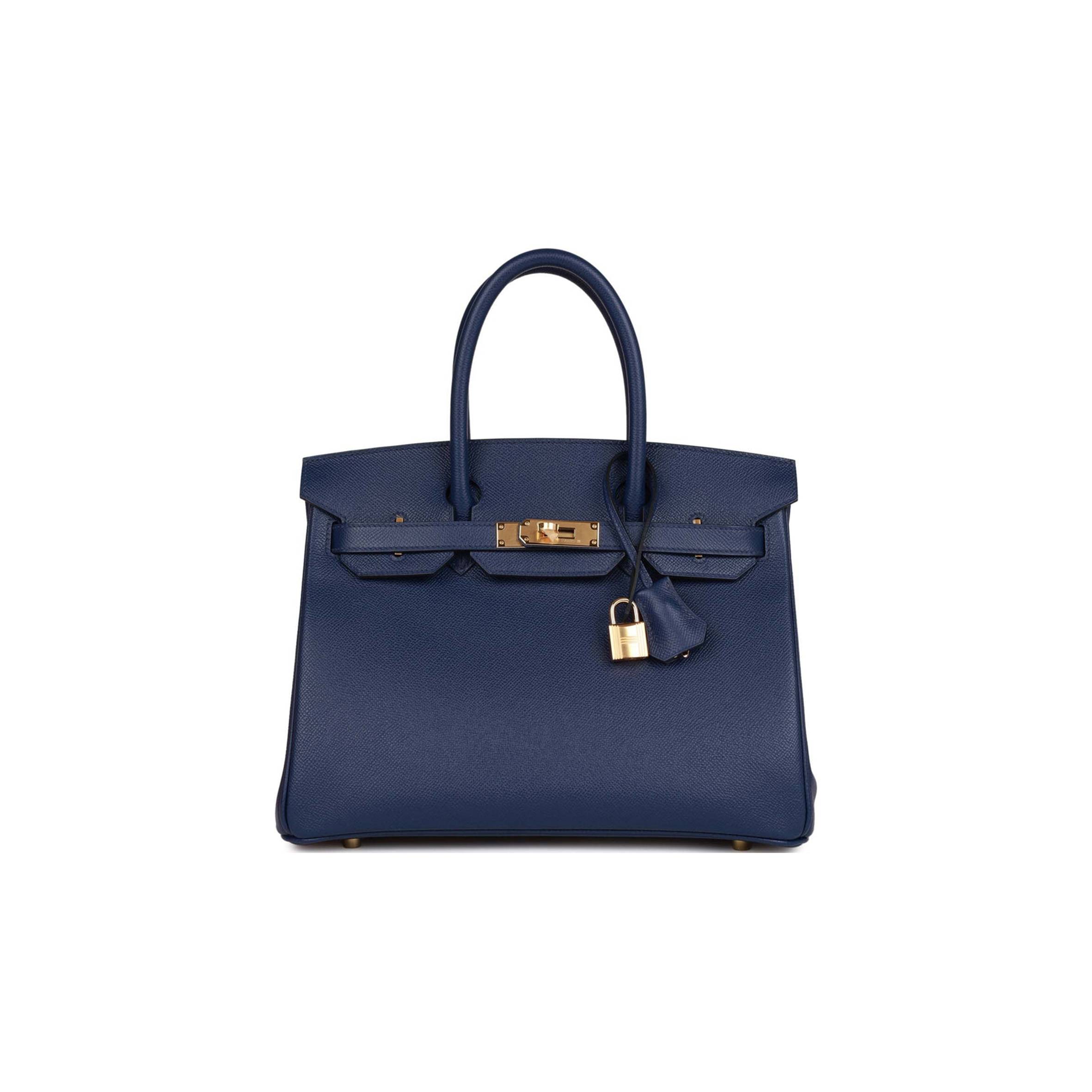 H**mes birkin 30 bleu saphir epsom gold hardware (30cm)