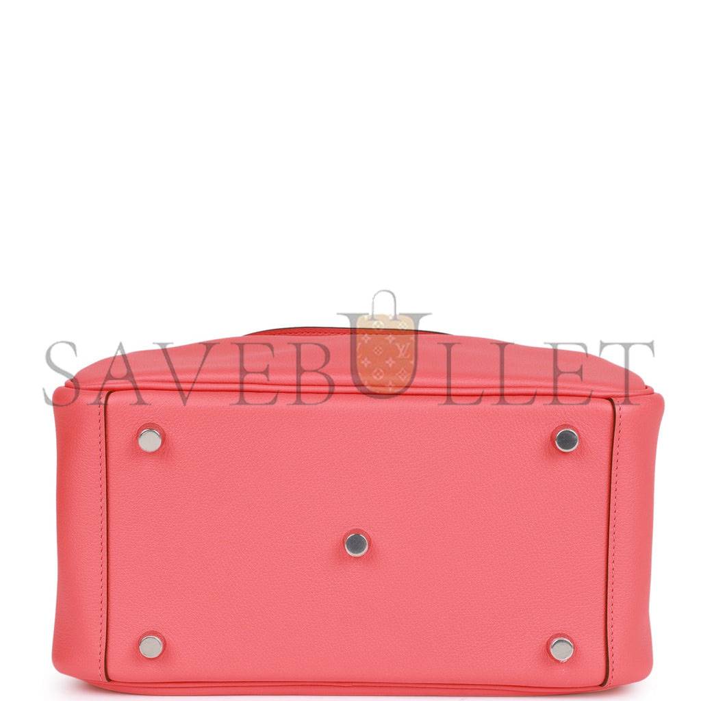 H**mes lindy 26 rose texas evercolor palladium hardware(26*18*12cm)