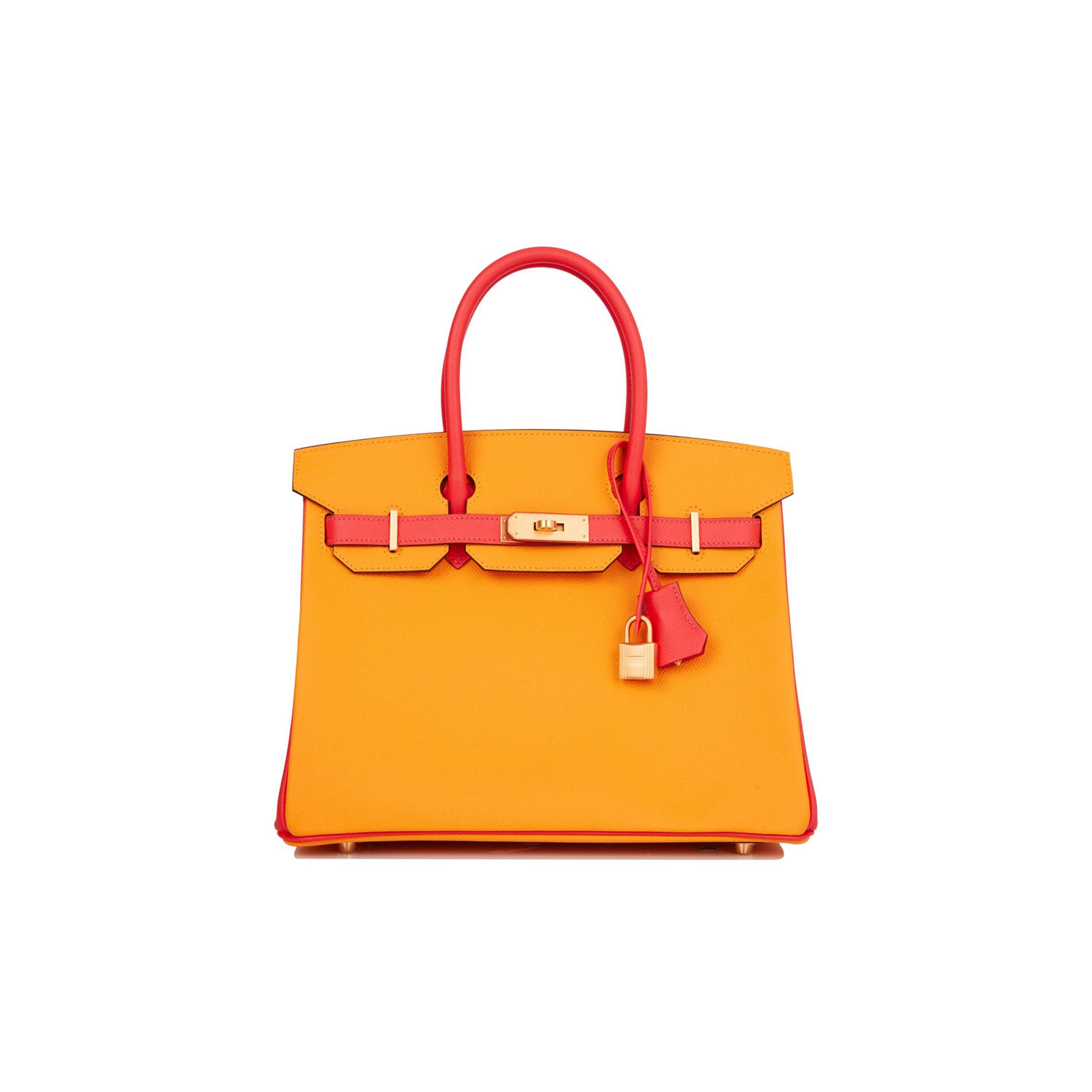 H**mes special order (hss) birkin 30 jaune d''or and rose jaipur epsom brushed gold hardware ( 30cm*22*16cm)