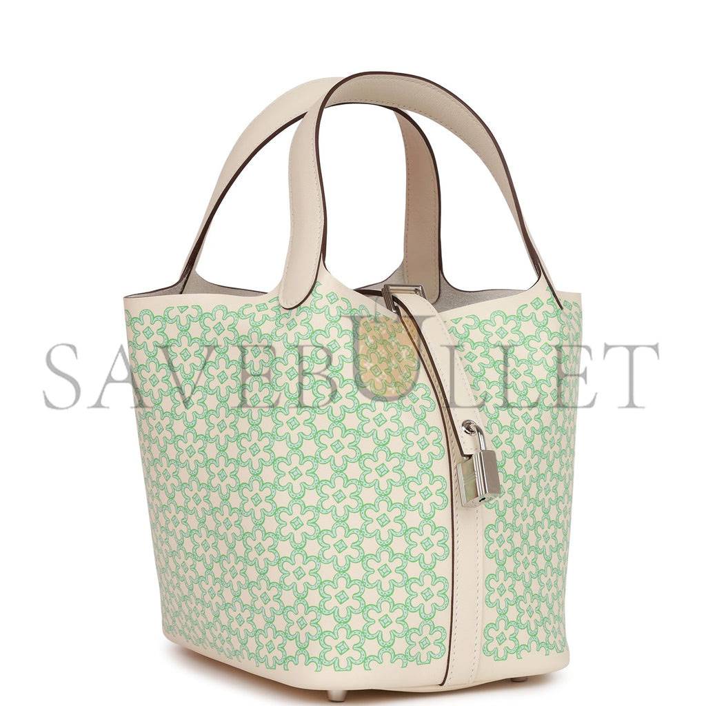 H**mes picotin lock 18 lucky daisy nata swift palladium hardware (18*13*18cm)