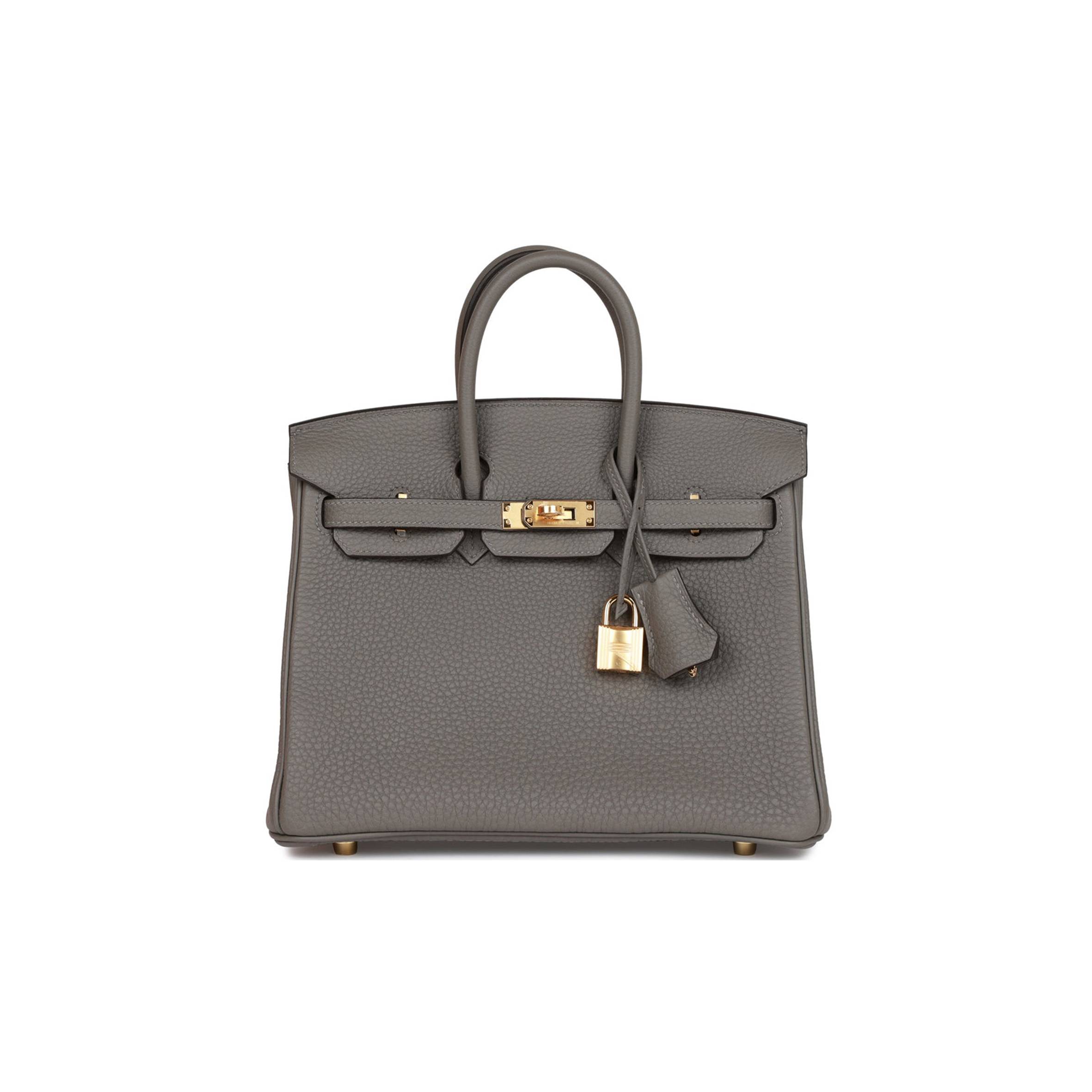 H**mes birkin 25 gris meyer togo gold hardware handmade (25cm)