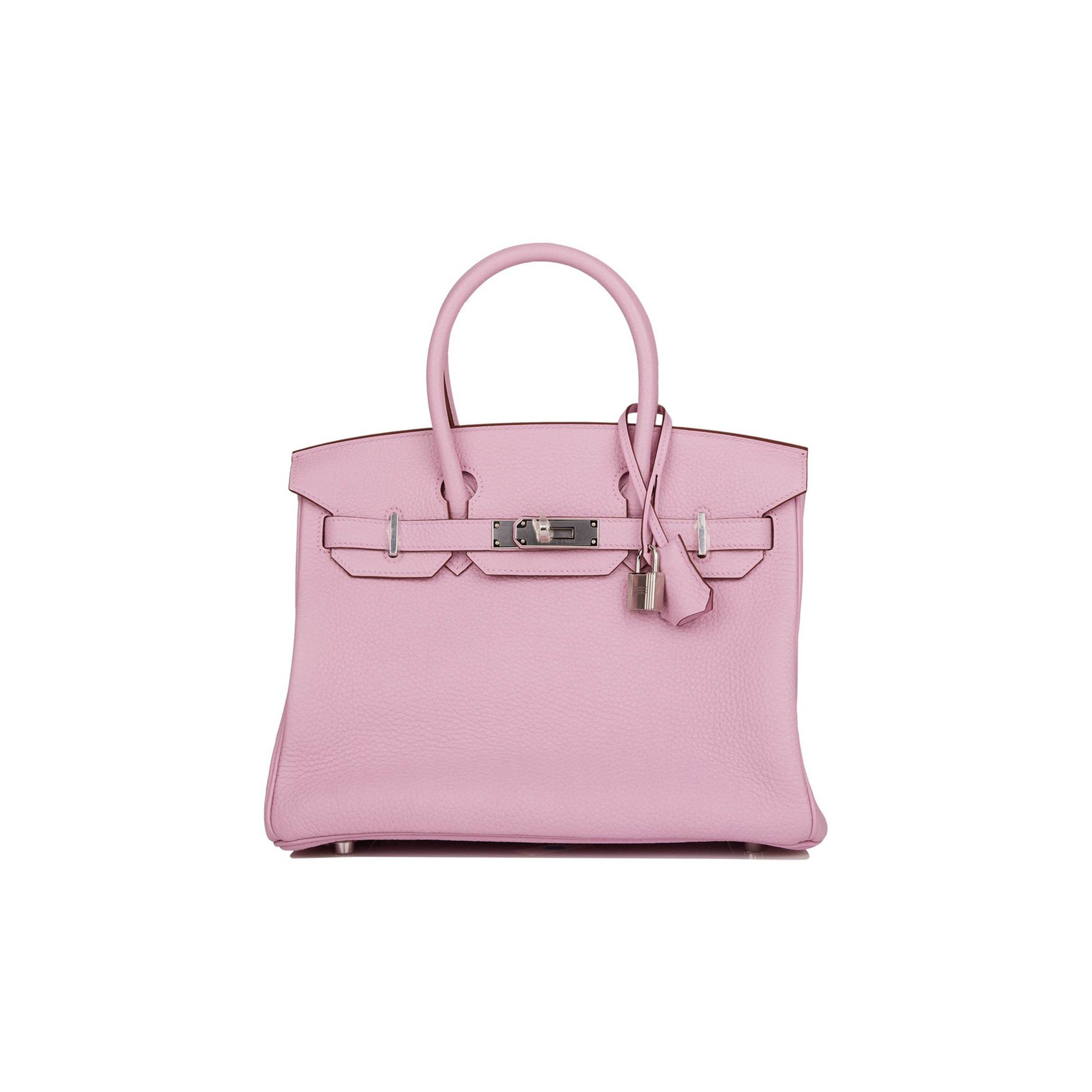 H**mes birkin 30 mauve sylvestre clemence palladium hardware (30cm)