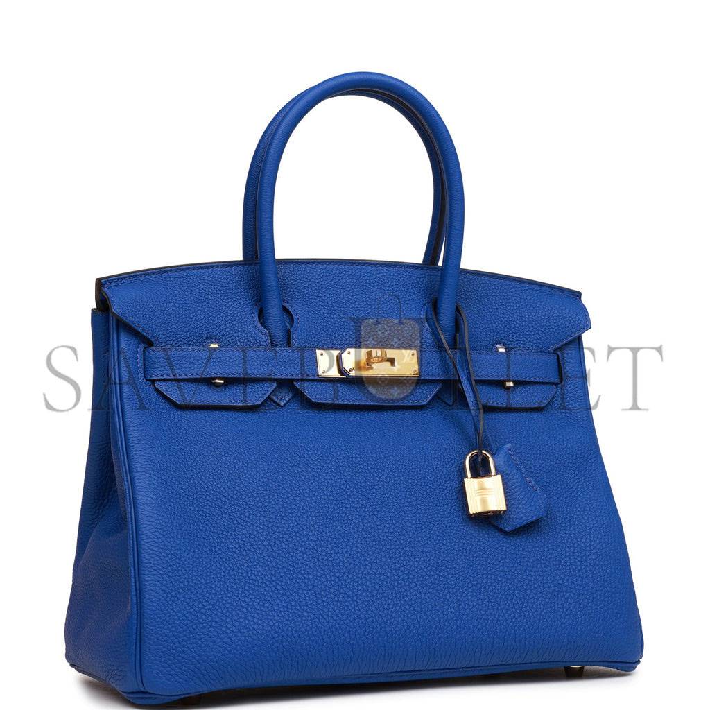H**mes birkin 30 bleu royal togo gold hardware (30cm)