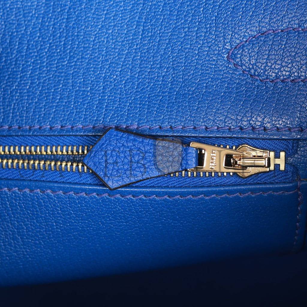 H**mes birkin 30 bleu royal togo gold hardware (30cm)