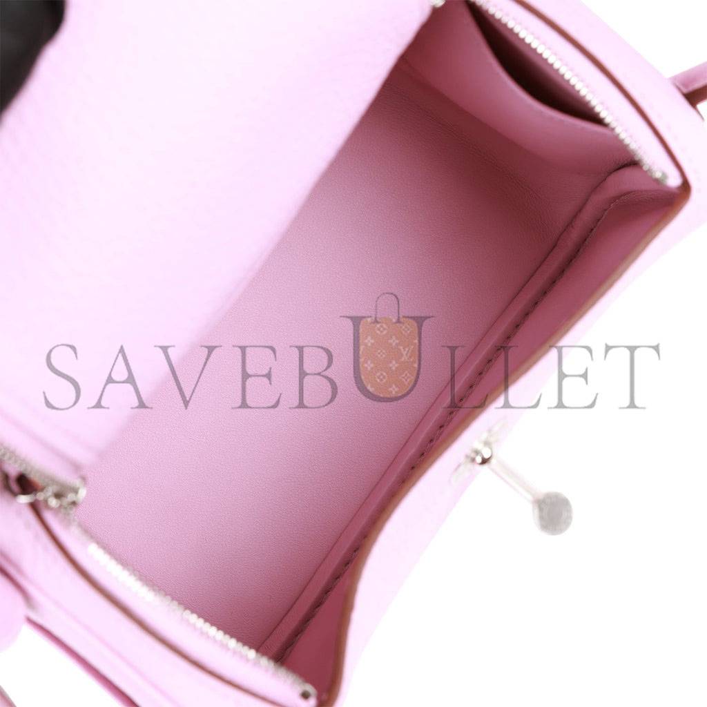 H**mes mini lindy mauve sylvestre clemence palladium hardware (19*12.5*9)