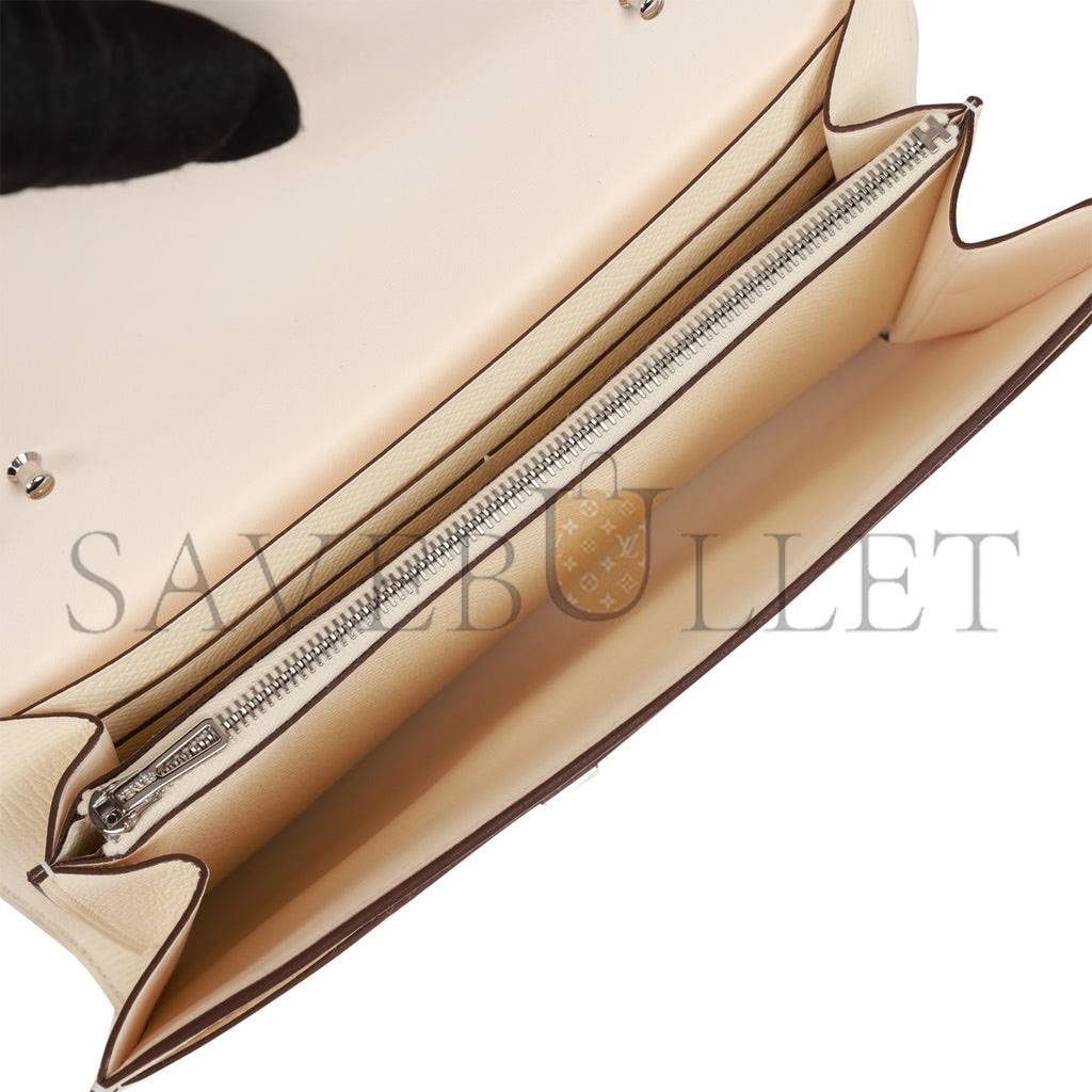 H**mes constance wallet to go nata epsom and lizard palladium hardware (22*11cm)