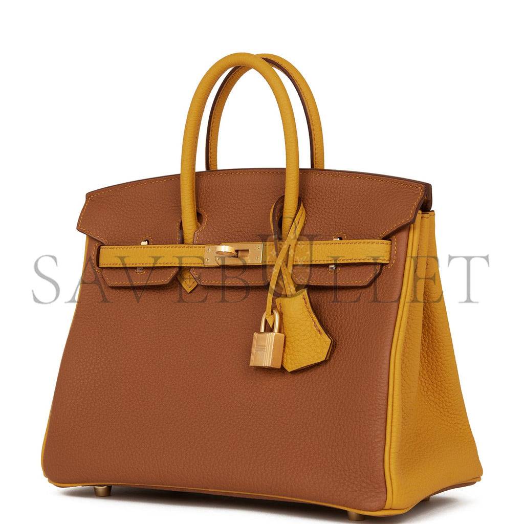 H**mes special order (hss) birkin 25 gold and jaune ambre togo brushed gold hardware handmade(25cm)