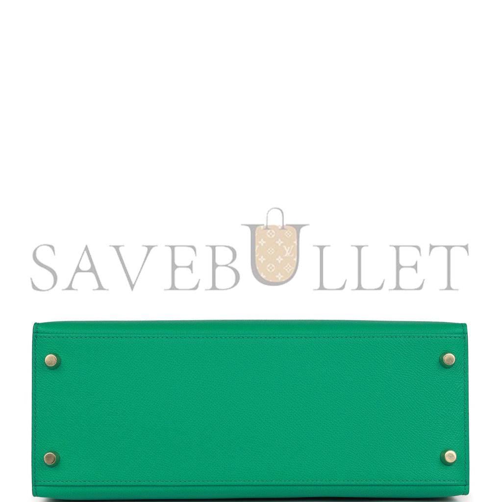 H**mes kelly sellier 28 vert jade epsom gold hardware (28*22*10cm)