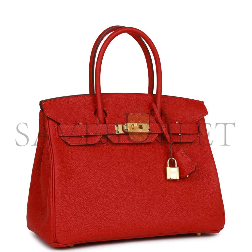 H**mes special order (hss) birkin 30 rouge casaque togo gold hardware ( 30cm*22*16cm)