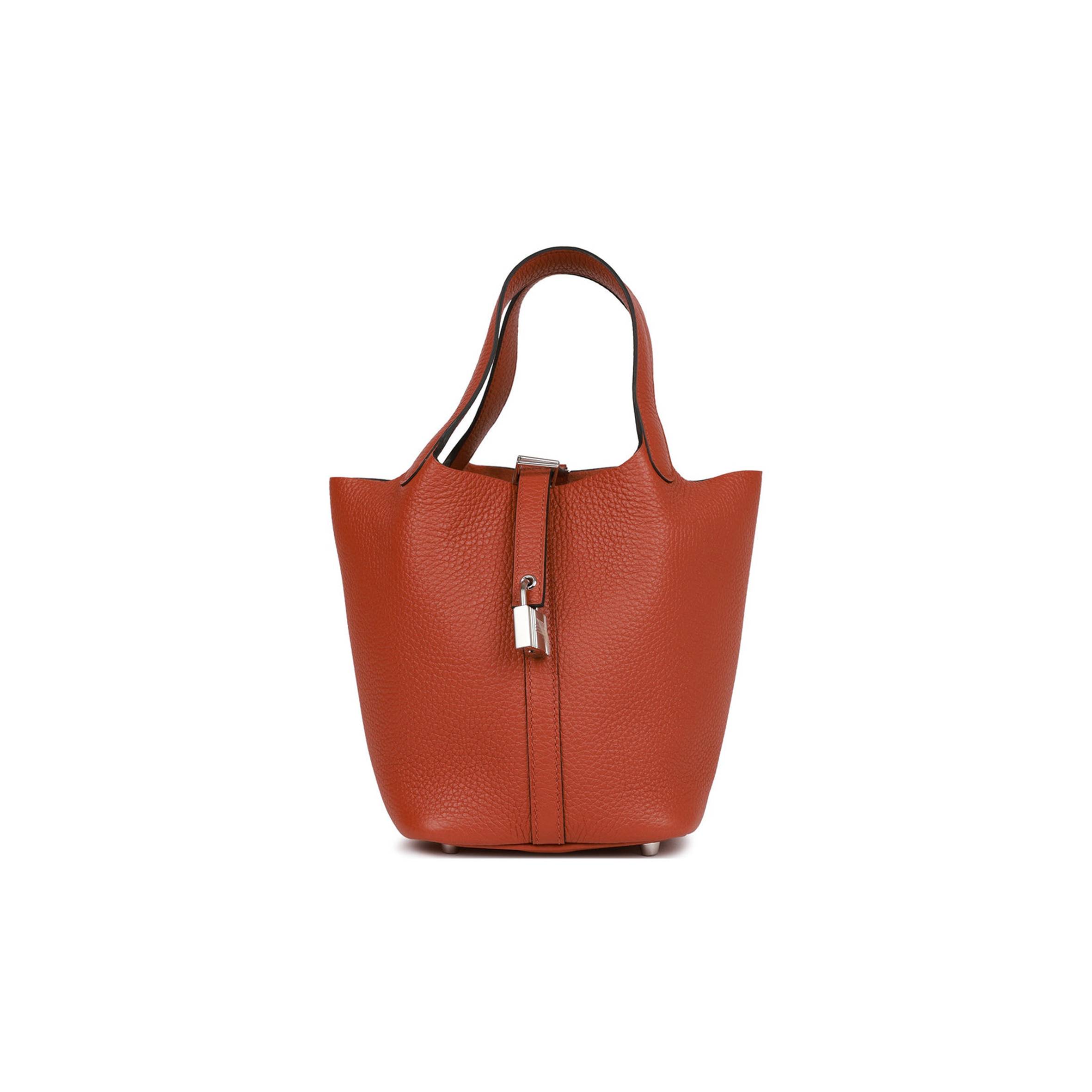 H**mes picotin lock 18 cuivre clemence palladium hardware (18*13*18cm)