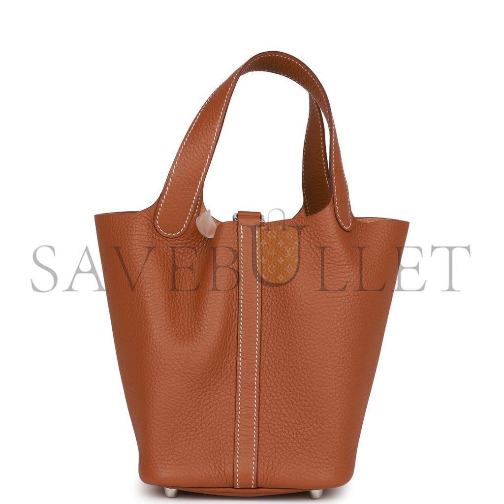 H**mes picotin lock 18 gold clemence palladium hardware (18*13*18cm)