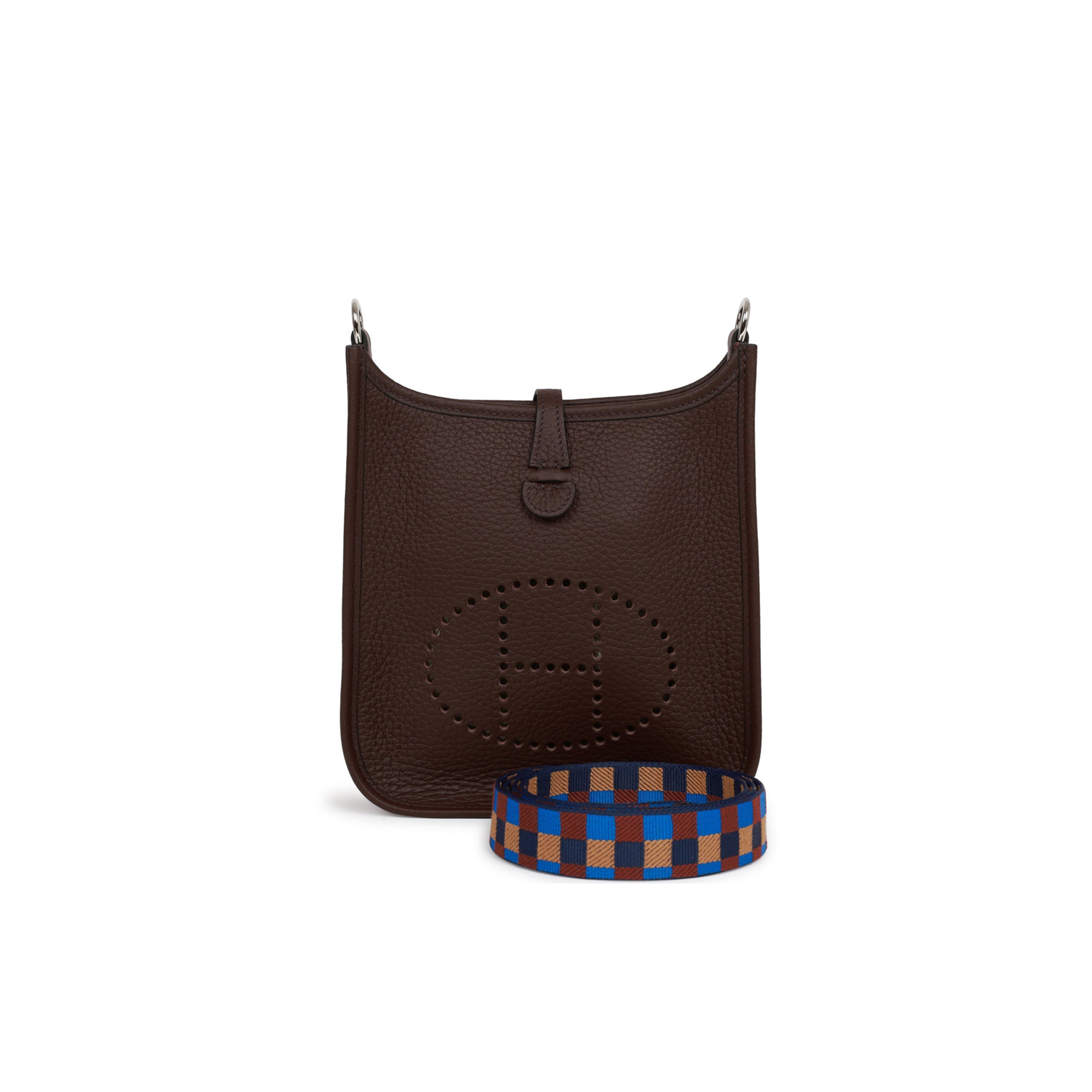 H**mes evelyne tpm rouge sellier clemence palladium hardware (17cm)