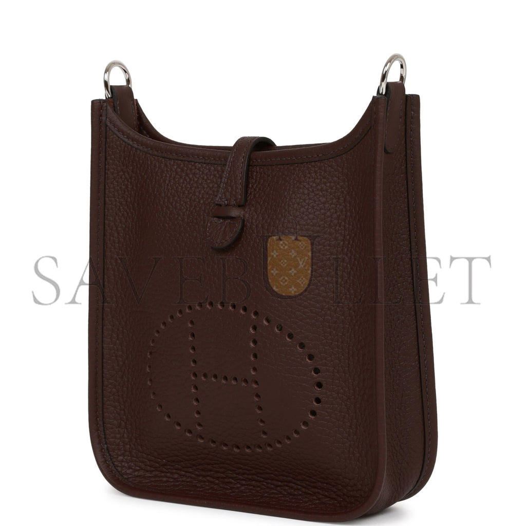 H**mes evelyne tpm rouge sellier clemence palladium hardware (17cm)