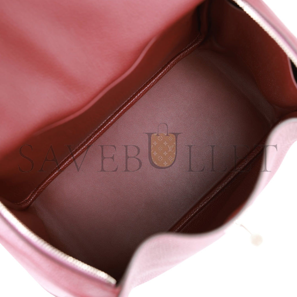 H**mes lindy 30 bordeaux clemence palladium hardware (30*19*16cm)