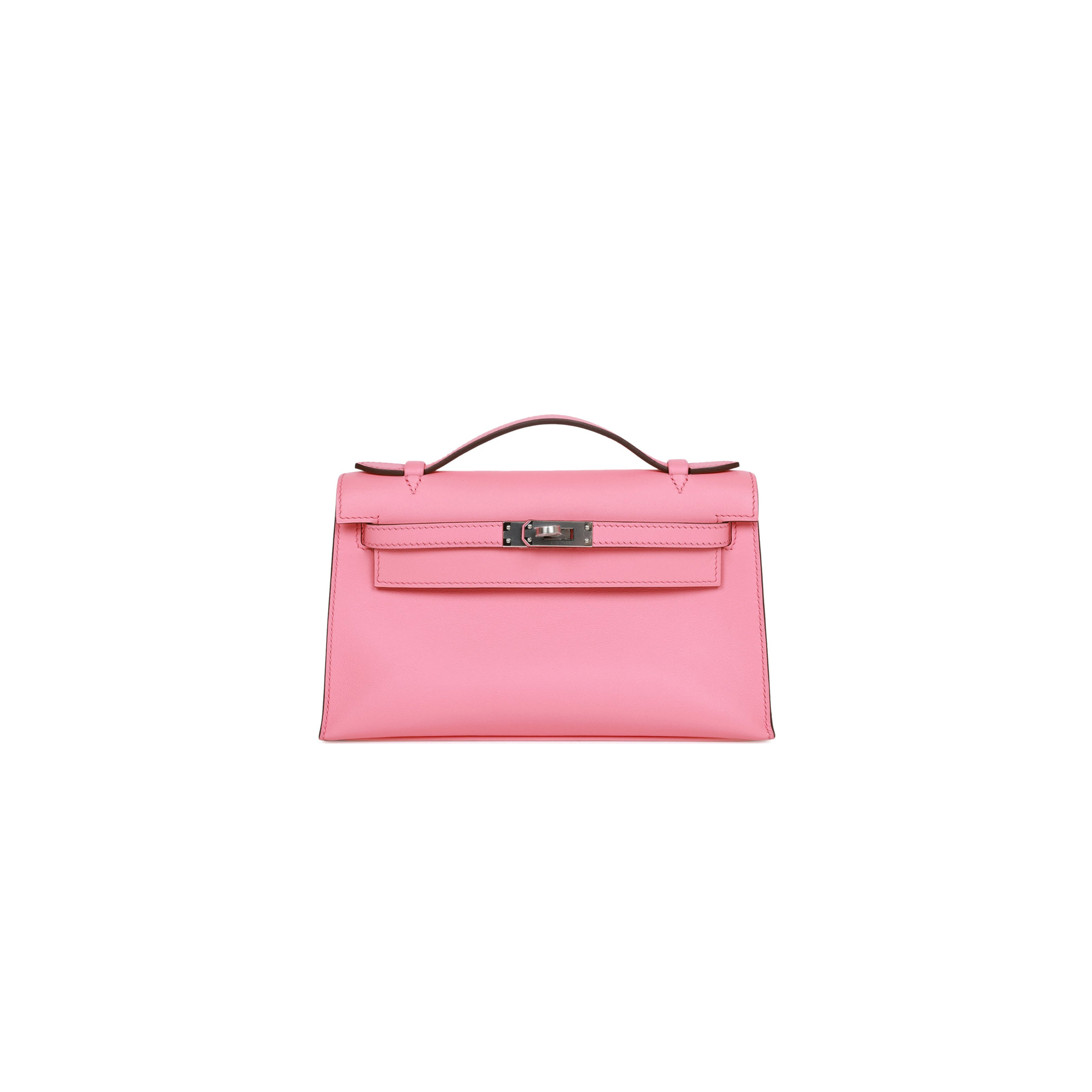 H**mes mini kelly pochette rose d''ete swift palladium hardware (22*14*7cm)