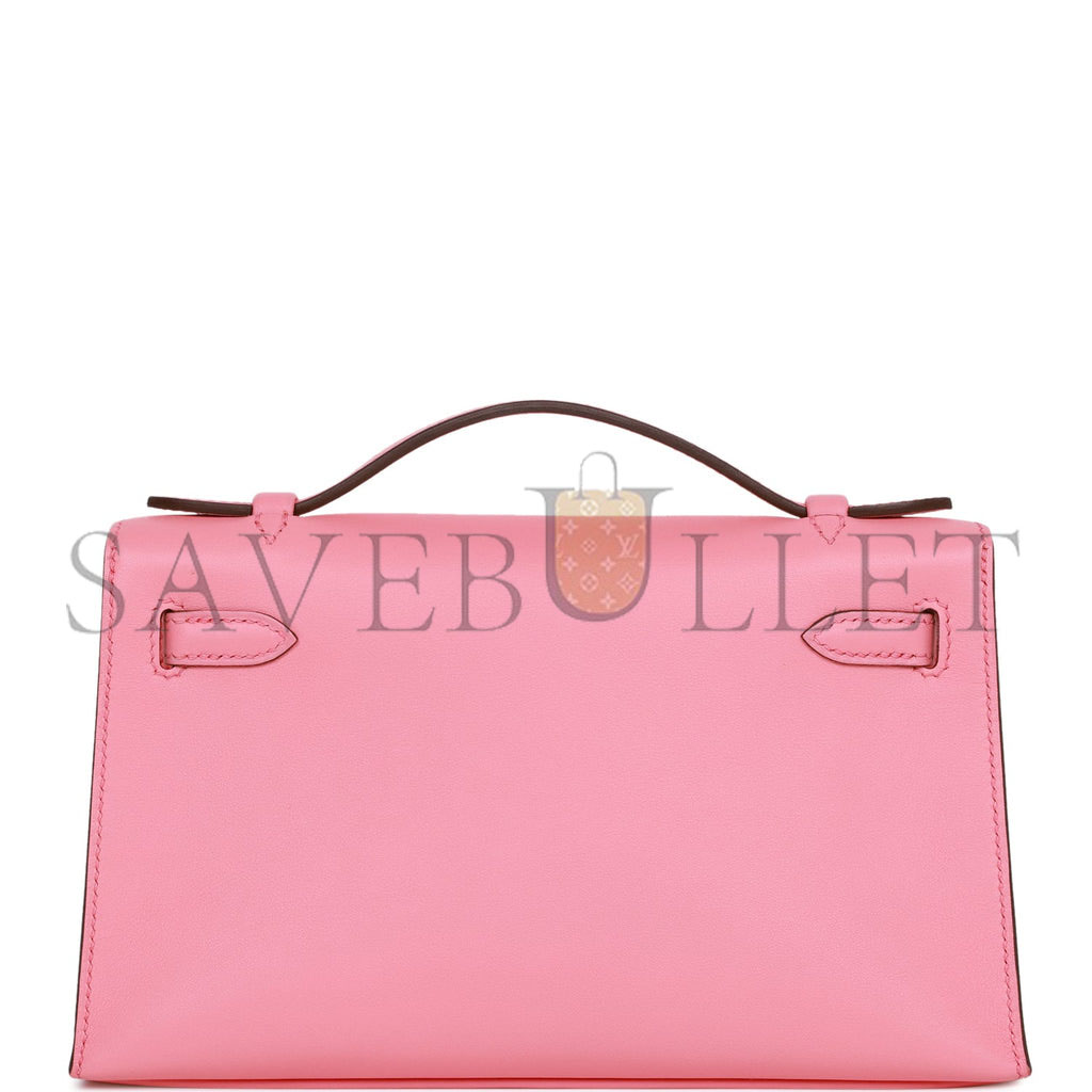 H**mes mini kelly pochette rose d