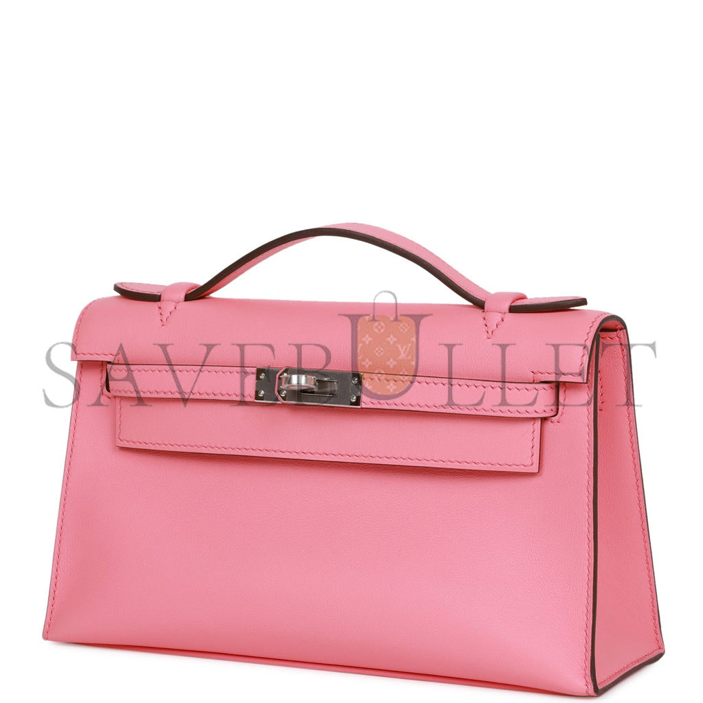 H**mes mini kelly pochette rose d
