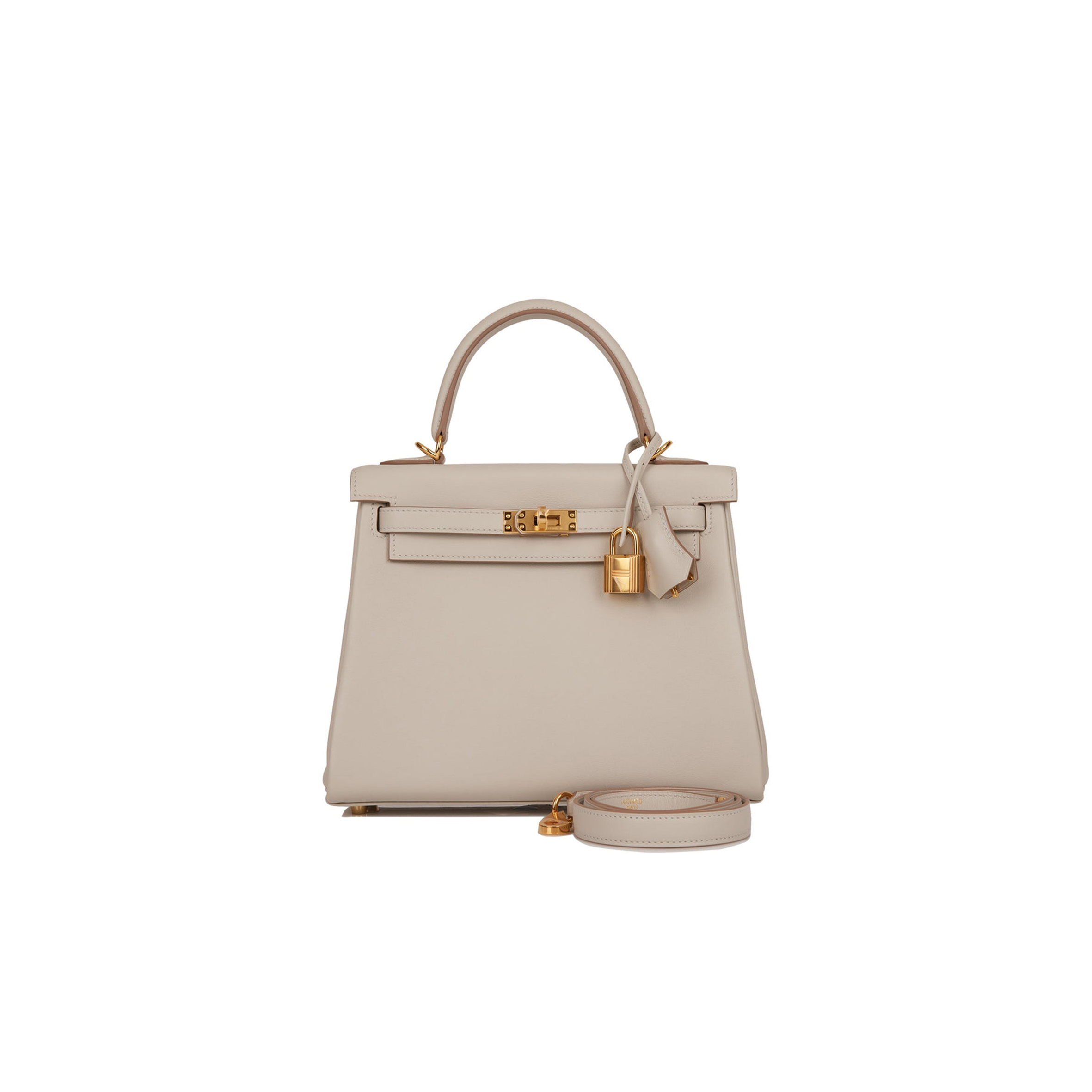 H**mes kelly retourne 25 gris perle swift gold hardware handmade (25*17*7cm)