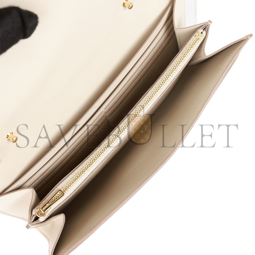 H**mes constance wallet to go beton evercolor gold hardware (22*11cm)