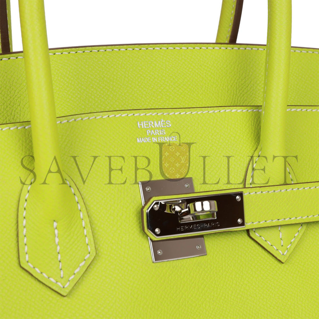 H**mes birkin 35 kiwi candy epsom palladium hardware (35cm)
