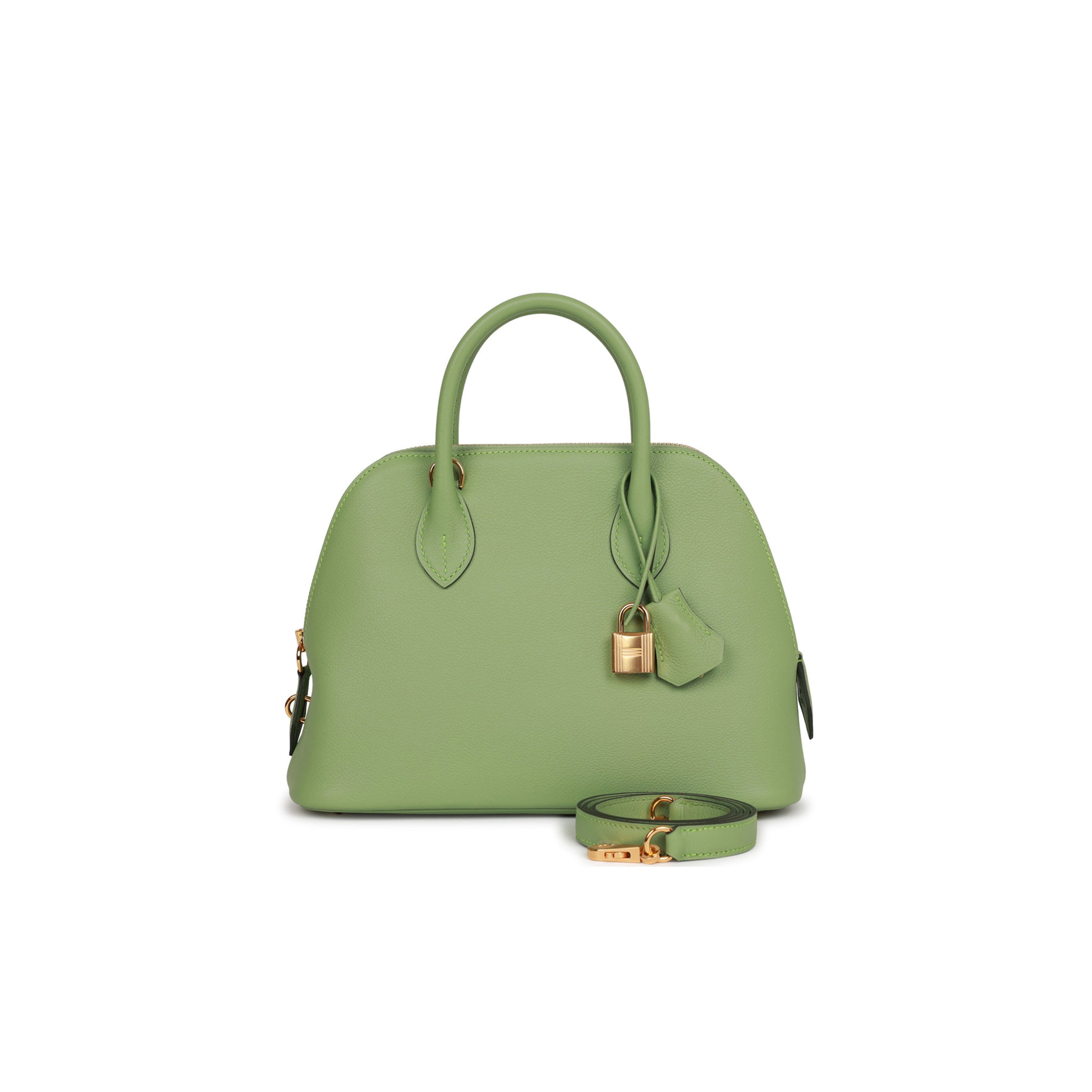 H**mes 1923 bolide 25 white evercolor verso palladium hardware (25*20*10cm)