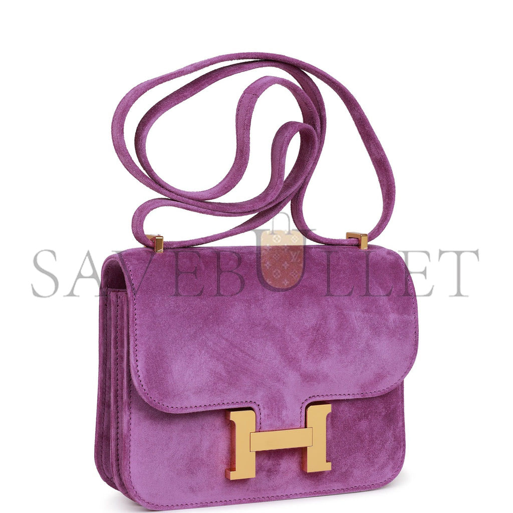 H**mes constance 18 violet doblis gold hardware 39793238179934 (18cm)