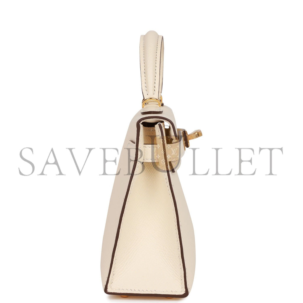 H**mes mini kelly sellier 20 nata epsom gold hardware (19*12*5.5cm)
