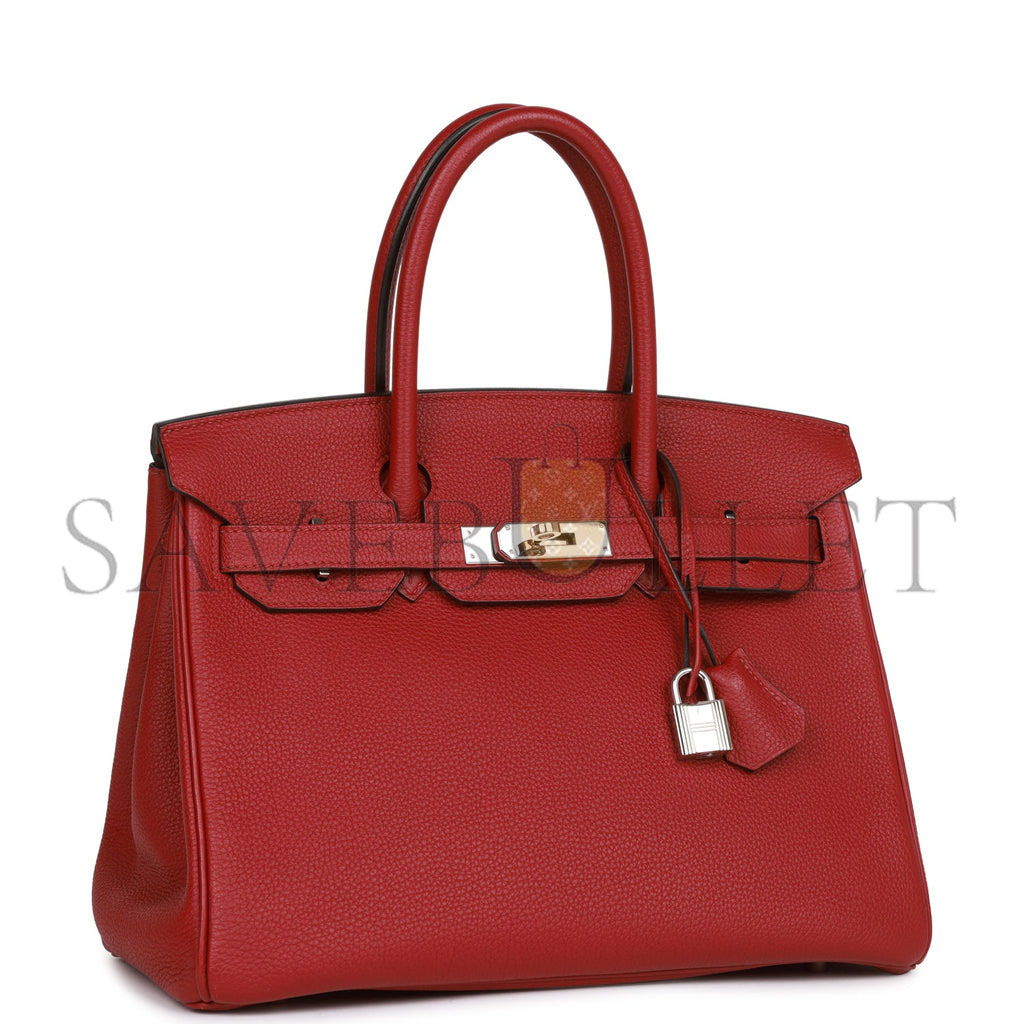 H**mes birkin 30 rouge imperial togo palladium hardware (30cm)