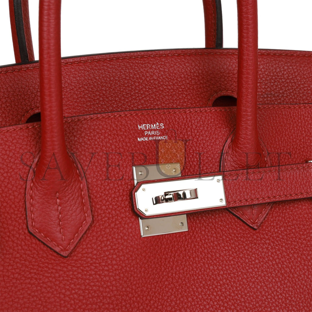 H**mes birkin 30 rouge imperial togo palladium hardware (30cm)