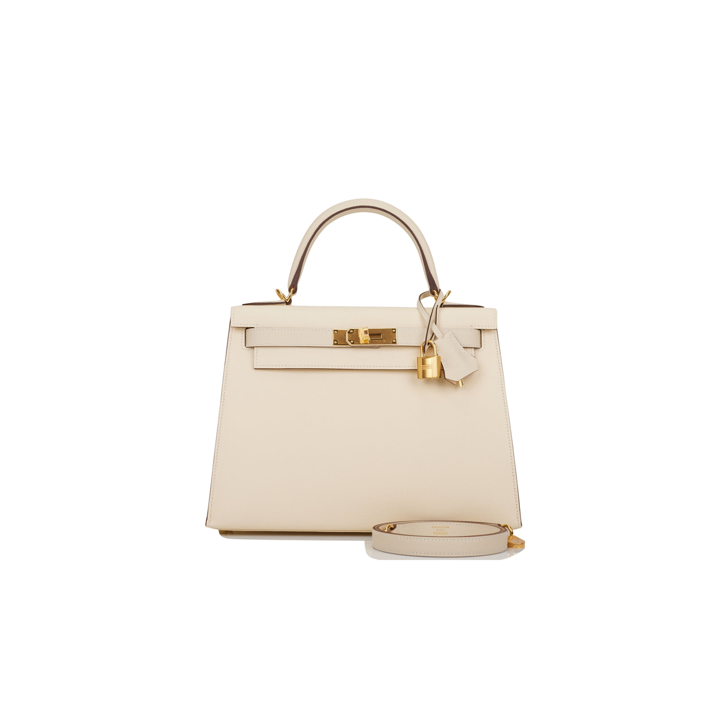 H**mes special order (hss) kelly sellier 28 nata and craie epsom gold hardware (28*22*10cm)