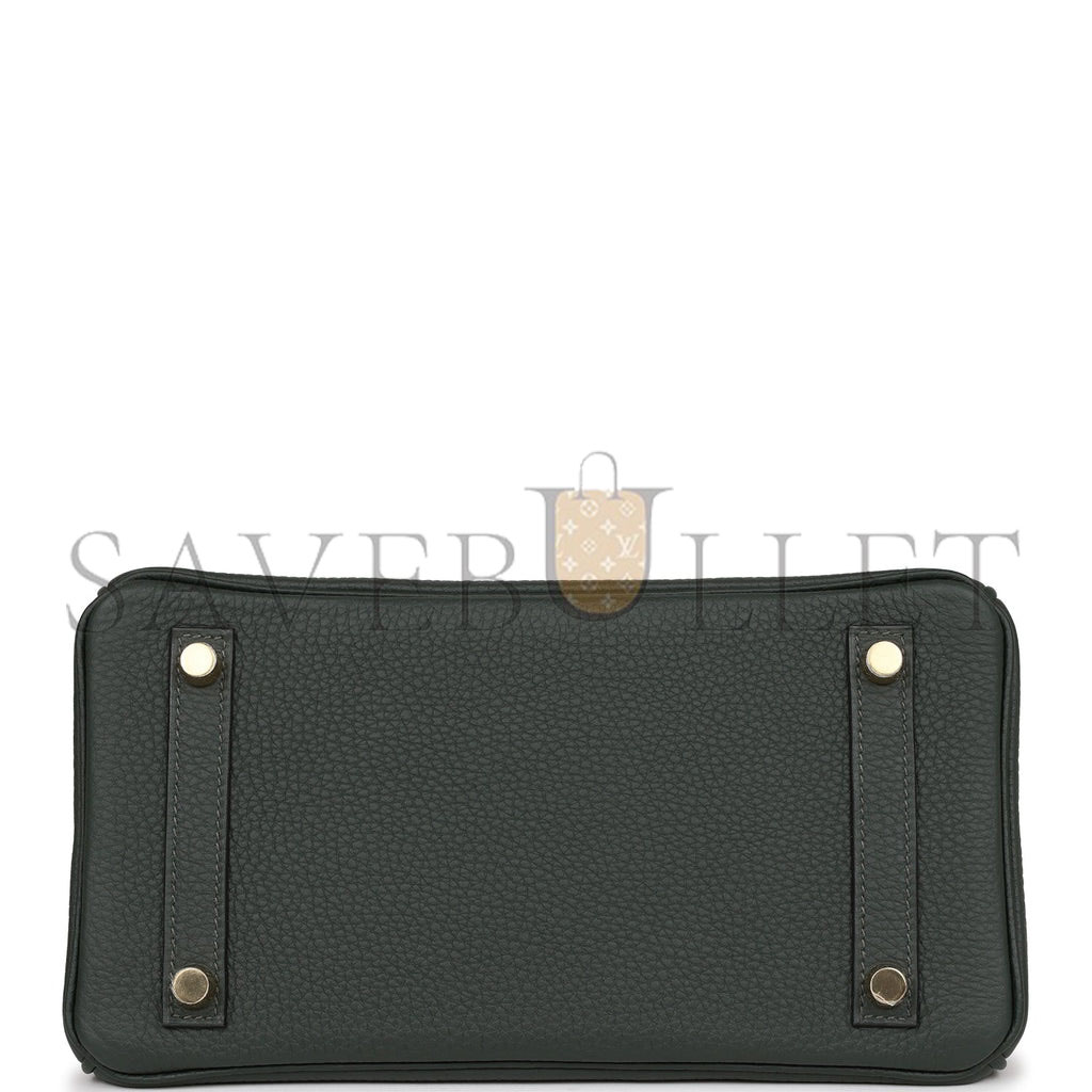 H**mes birkin 25 vert fonce togo gold hardware handmade (25cm)