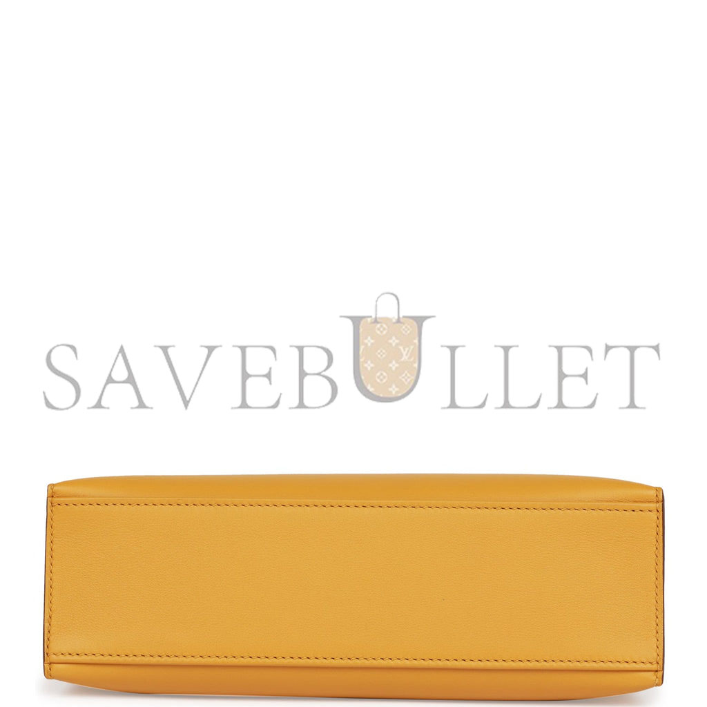 H**mes kelly pochette jaune ambre swift gold hardware (22*12*13cm)