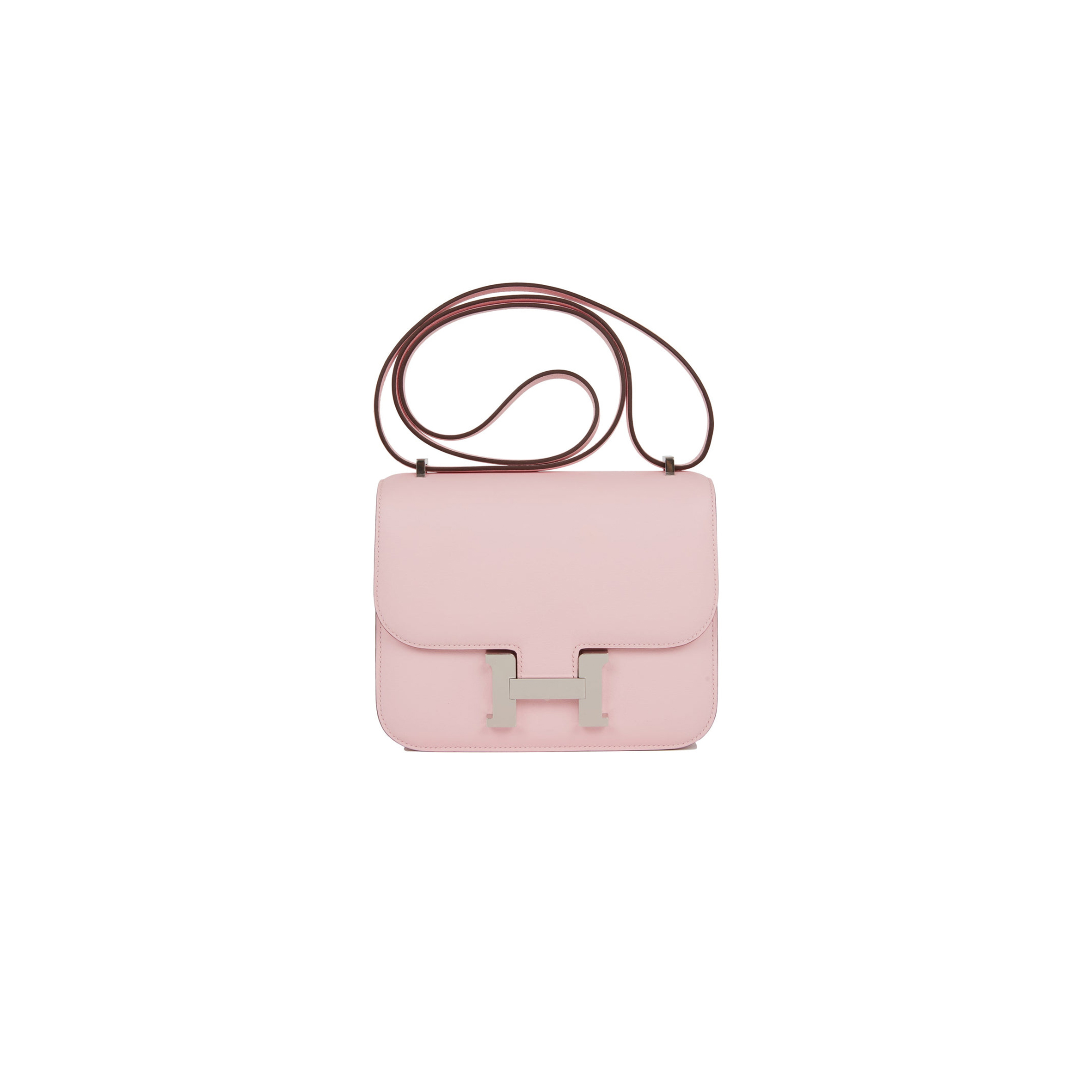 H**mes constance 18 rose sakura swift palladium hardware 39691674026078 (18cm)