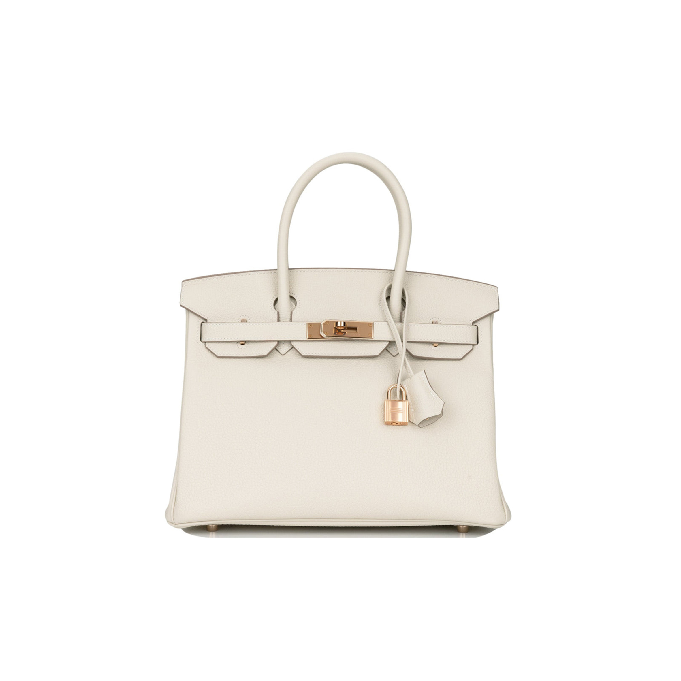 H**mes birkin 30 craie togo rose gold hardware (30cm)