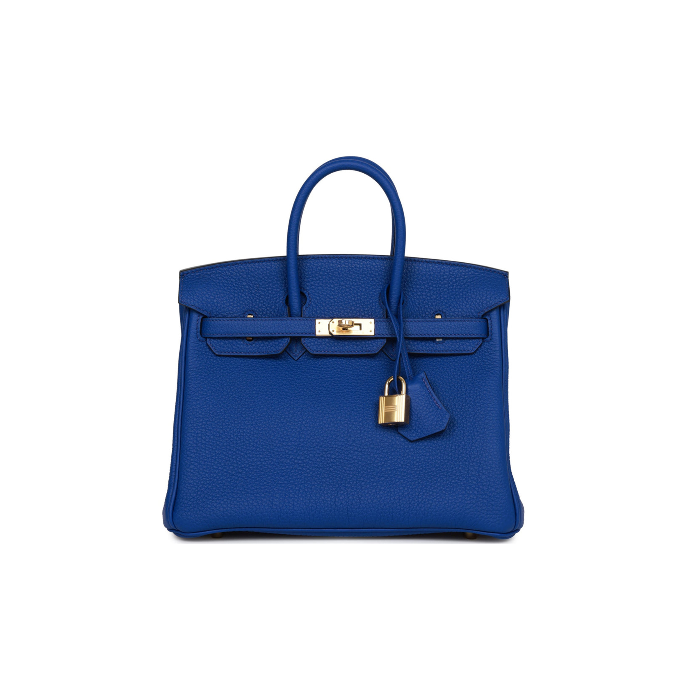 H**mes birkin 25 bleu royal togo gold hardware handmade (25cm)