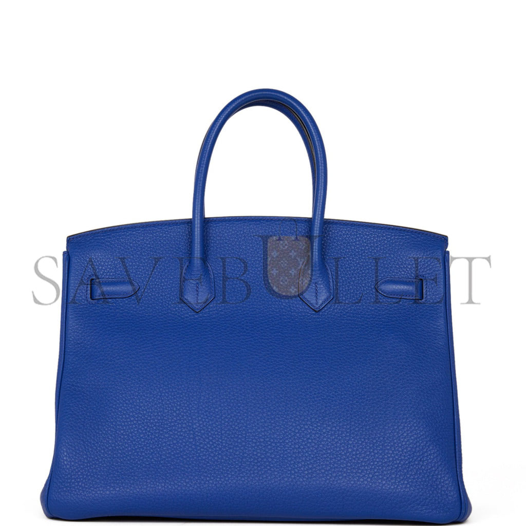 H**mes birkin 35 bleu electric togo palladium hardware (35cm)