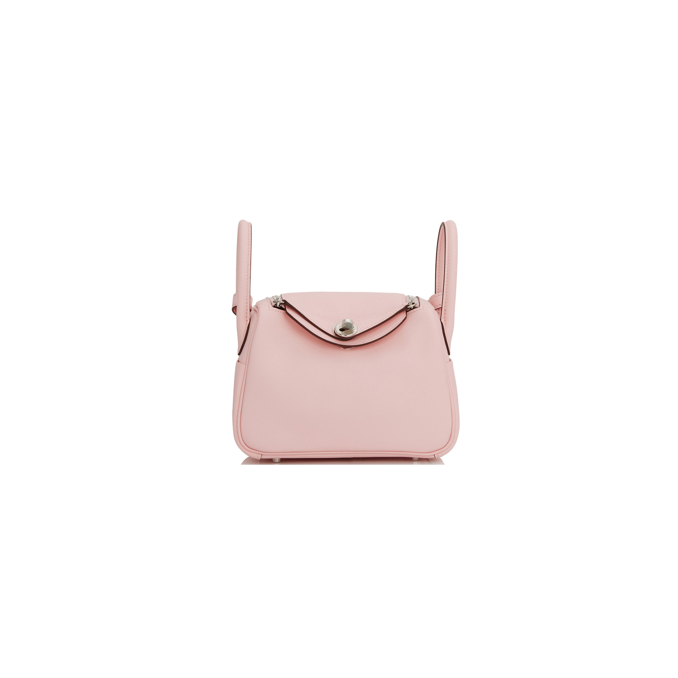 H**mes mini lindy rose sakura swift palladium hardware (19*12.5*9)