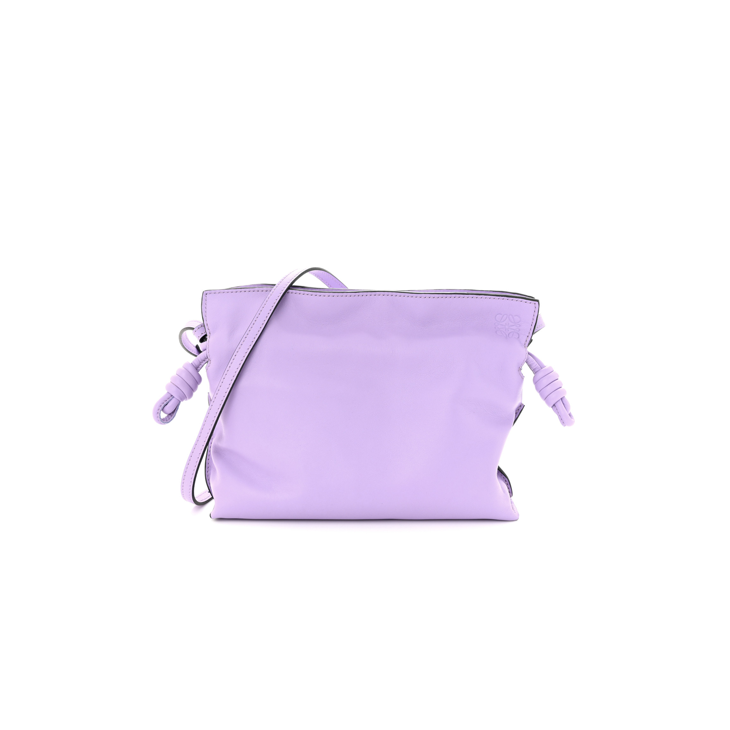 l*ew* calfskin mini flamenco knot bag light mauve (23*18*7cm)