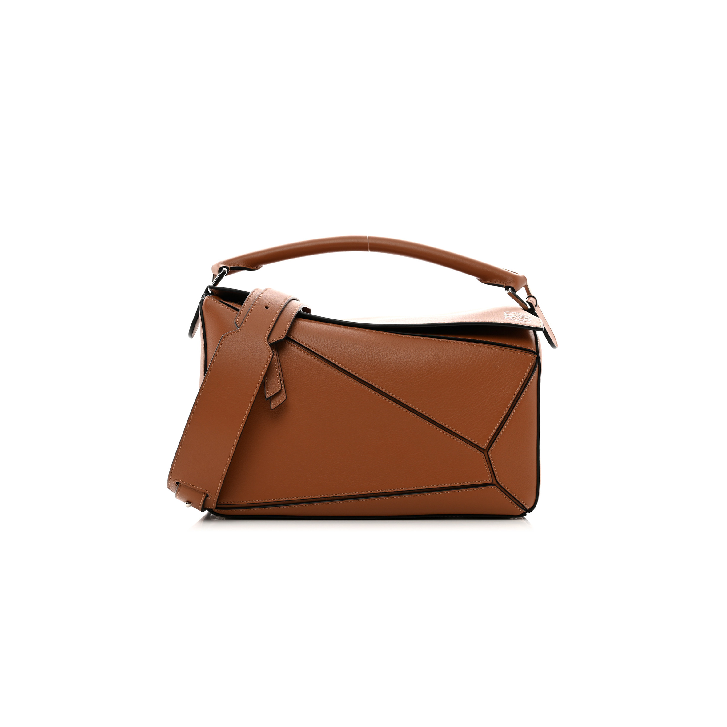 l*ew* calfskin medium puzzle bag tan (29*19.5*14cm)